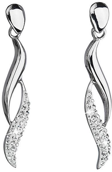 Evolution Group Luxusné náušnice s kryštálmi Swarovski 31162.1 krystal
