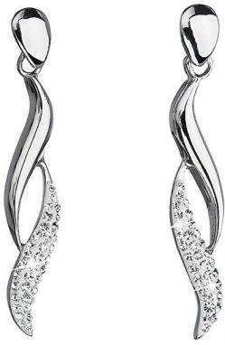 Evolution Group Luxusné náušnice s kryštálmi Swarovski 31162.1 krystal