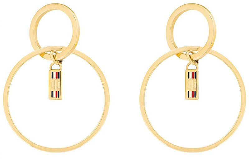 Tommy Hilfiger Luxusné pozlátené kruhové náušnice TH2780321