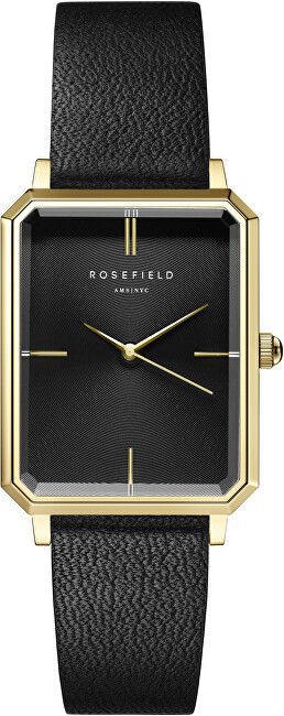 Rosefield The Elles Black Sunray Black Leather Gold OBSBG-O49