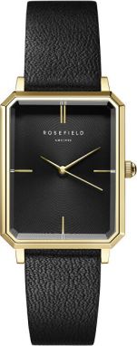 Rosefield The Elles Black Sunray Black Leather Gold OBSBG-O49