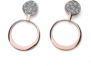 Oliver Weber Bronzové fashion náušnice s kryštálmi Swarovski Cloud 22911RG