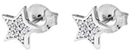 Lotus Silver Trblietavé strieborné náušnice Hviezdy s čírymi zirkónmi LP1622-4 / 1