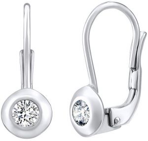 Silvego Trblietavé strieborné náušnice s čírymi Swarovski Zirconia SILVEGO31442w