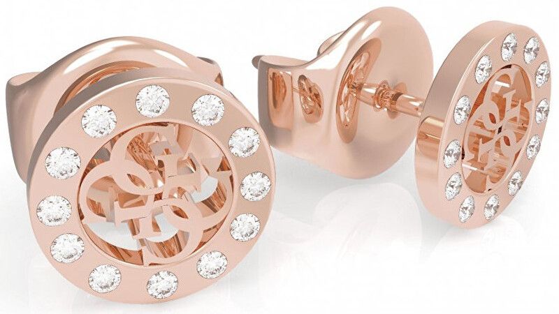 Guess Fashion pozlátené náušnice UBE79035