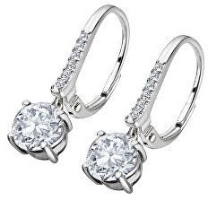Lotus Silver Očarujúce strieborné náušnice s čírymi kryštálmi Swarovski LP2005-4 / A