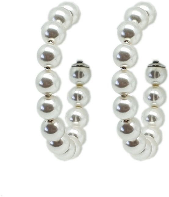 Oliver Weber Elegantné náušnice kruhy z perál Pearl Hoop 22921