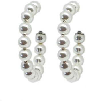 Oliver Weber Elegantné náušnice kruhy z perál Pearl Hoop 22921