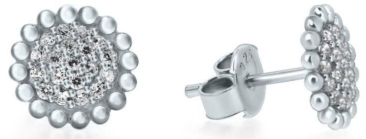 Brilio Úchvatné náušnice z bieleho zlata SILVER001_AU_W