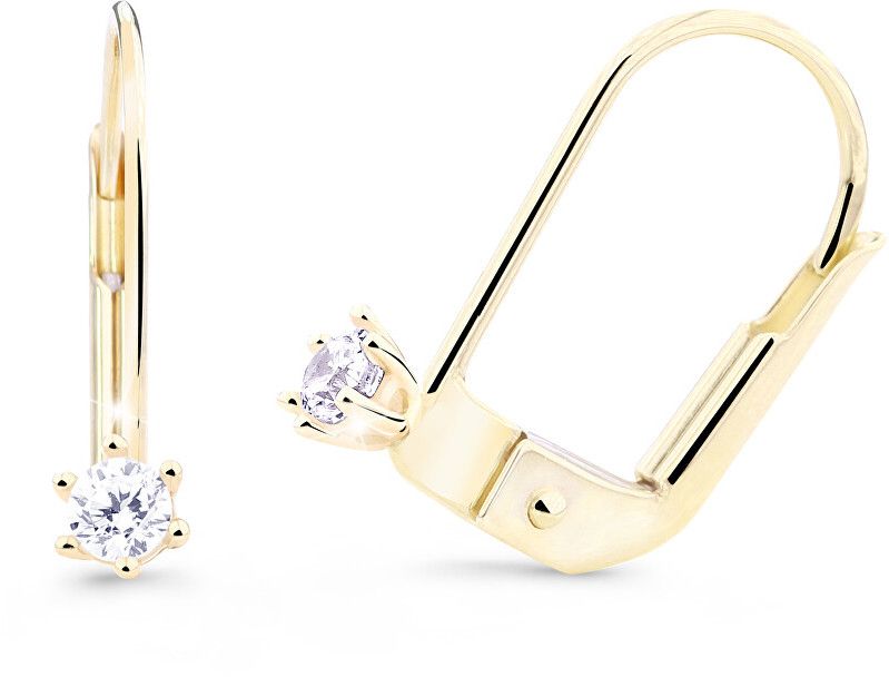 Cutie Diamonds Minimalistické náušnice zo žltého zlata s briliantmi DZ8020-55-00-X-1