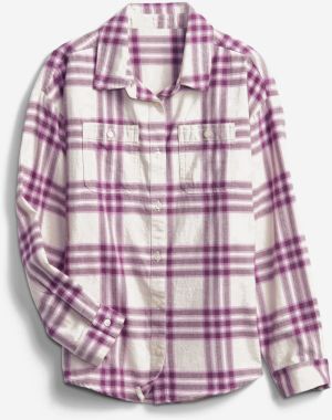 Oversize Plaid Košeľa detská GAP 