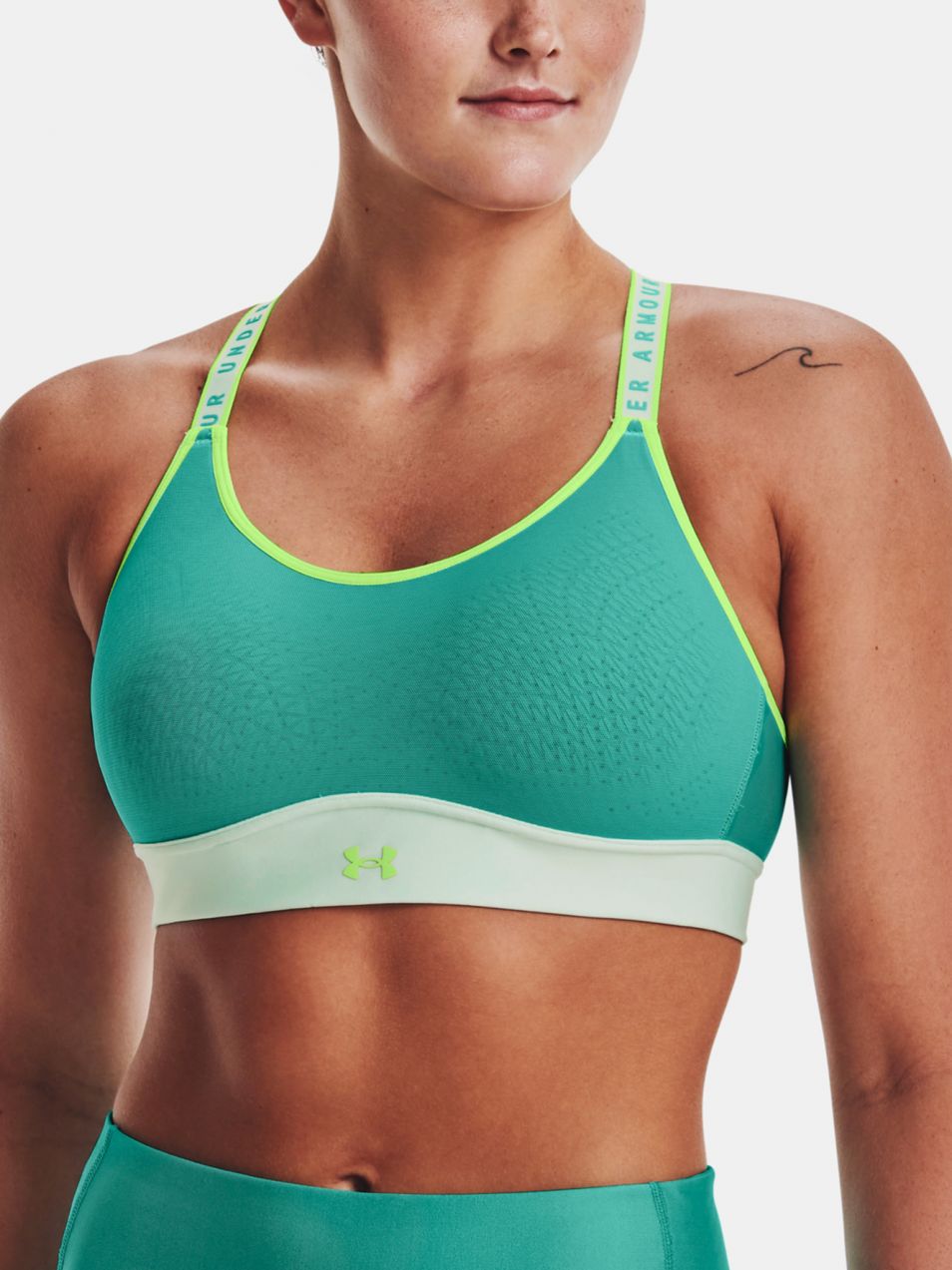 UA Infinity Mid Bra Blocked Športová podprsenka Under Armour 