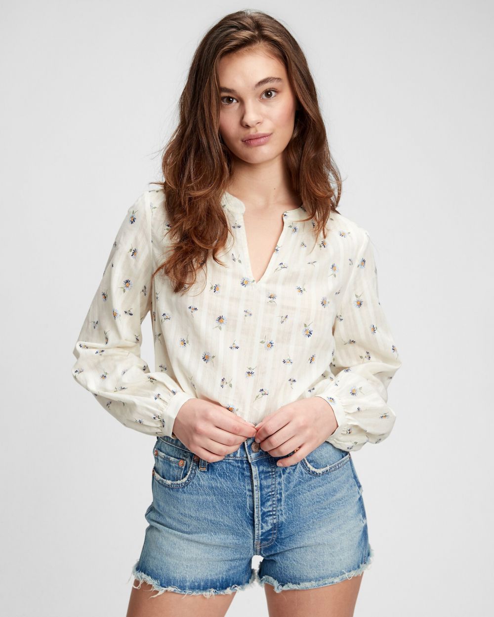 Shirred Popover Halenka GAP 