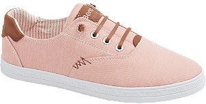 Červené slip-on plátenné tenisky Bench