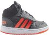 Tmavosivé detské členkové tenisky Adidas Hoops Mid 2.0 Inf galéria