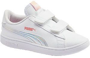 Biele tenisky na suchý zips Puma Smash V2 Rainbow Ps