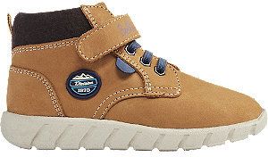 Žltá detská kožená členková obuv na suchý zips Bobbi-Shoes galéria