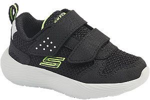 Čierne detské tenisky na suchý zips Skechers