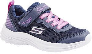 Fialovo-ružové tenisky na suchý zips Skechers