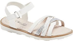 Biele sandále na suchý zips Cupcake Couture