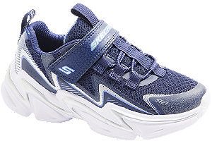 Tmavomodré tenisky na suchý zips Skechers