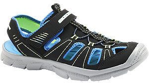 Čierne sandále na suchý zips Skechers