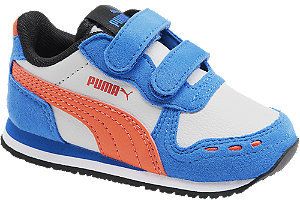 Modro-biele detské tenisky na suchý zips Puma Cabana Racer Sl 20 V Inf