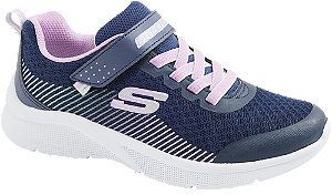 Tmavomodré tenisky na suchý zips Skechers