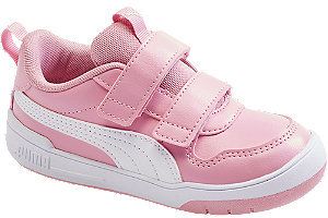 Ružové detské tenisky na suchý zips Puma Multiflex Sl V Inf