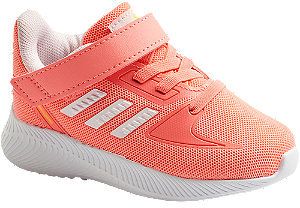 Oranžové detské tenisky na suchý zips Adidas Runfalcon 2.0