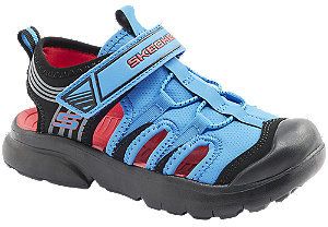 Modré sandále na suchý zips Skechers