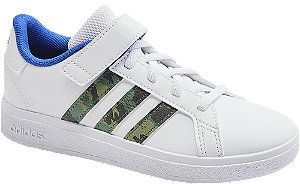 Biele tenisky na suchý zips Adidas Grand Court 2.0 EL K