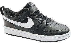 Čierne členkové tenisky na suchý zips Nike Court Borough Low 2