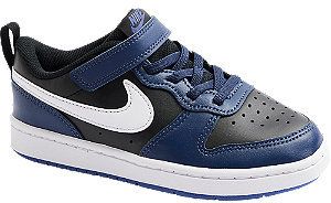 Čierno-modré členkové tenisky na suchý zips Nike Court Borough Low 2