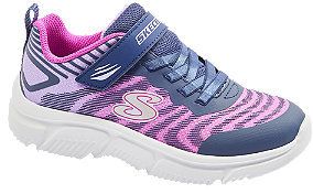 Ružovo-modré tenisky na suchý zips Skechers