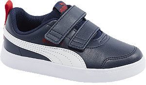 Tmavomodré tenisky na suchý zips Puma Courtflex V2