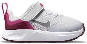 Sivo-ružové tenisky na suchý zips Nike Wearallday (Td)
