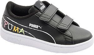 Čierne tenisky na suchý zips Puma Smash v2