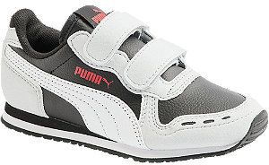 Čierno-biele tenisky na suchý zips Puma Cabana Racer SL 20 V PS