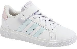 Biele tenisky na suchý zips Adidas Grand Court 2.0