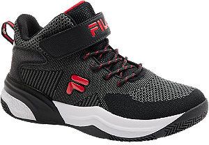 Čierne členkové tenisky na suchý zips Fila