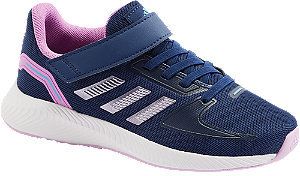Tmavomodré tenisky na suchý zips Adidas Run Falcon 2.0 El K