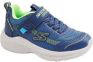 Modré tenisky na suchý zips Skechers