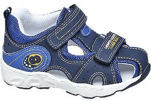 Modré detské sandále na suchý zips Bobbi Shoes