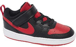 Čierno-červené detské tenisky Nike Court Borough 2