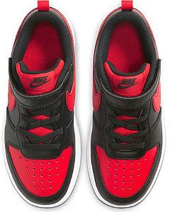 Čierno-červené tenisky na suchý zips Nike Court Borough Low 2 galéria