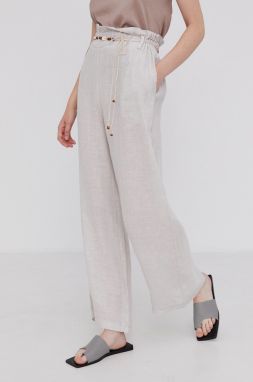 Answear Lab - Ľanové nohavice Pure Linen