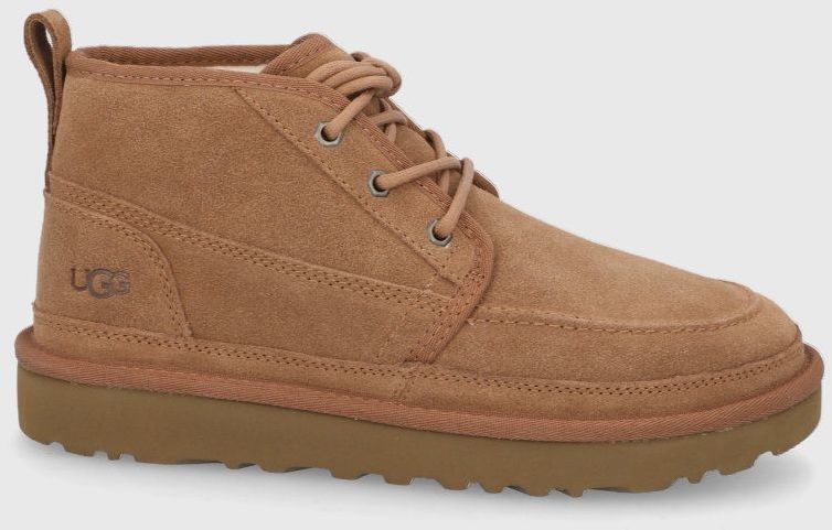Semišové topánky UGG Neumel Moc pánske, hnedá farba