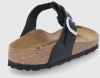 Kožené žabky Birkenstock Gizeh Braided dámske, čierna farba, na plochom podpätku galéria