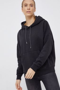 Mikina Quiksilver dámska, čierna farba, s potlačou